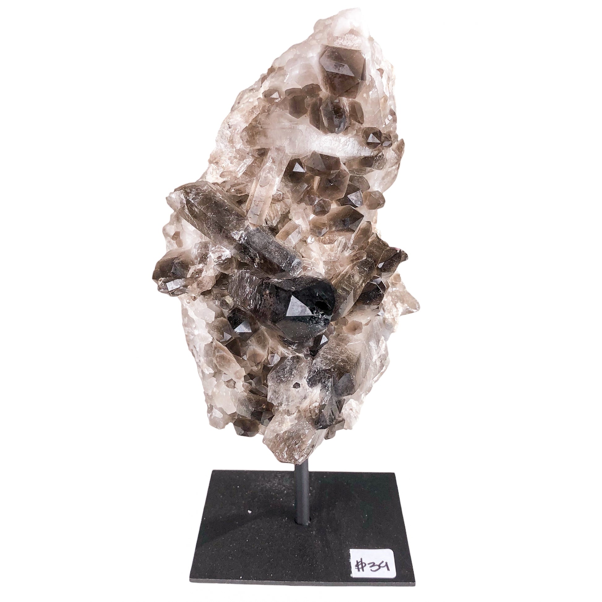 Smoky Quartz Cluster on Stand