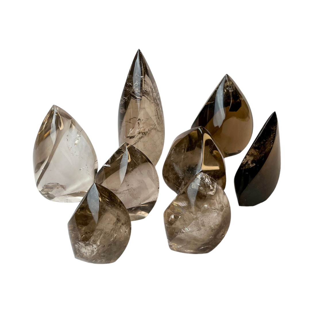 Polished Smoky Quartz Flames - Nativa Gems