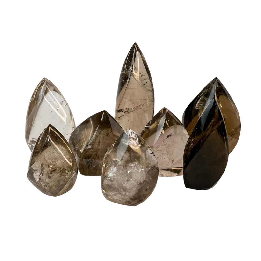 Polished Smoky Quartz Flames - Nativa Gems