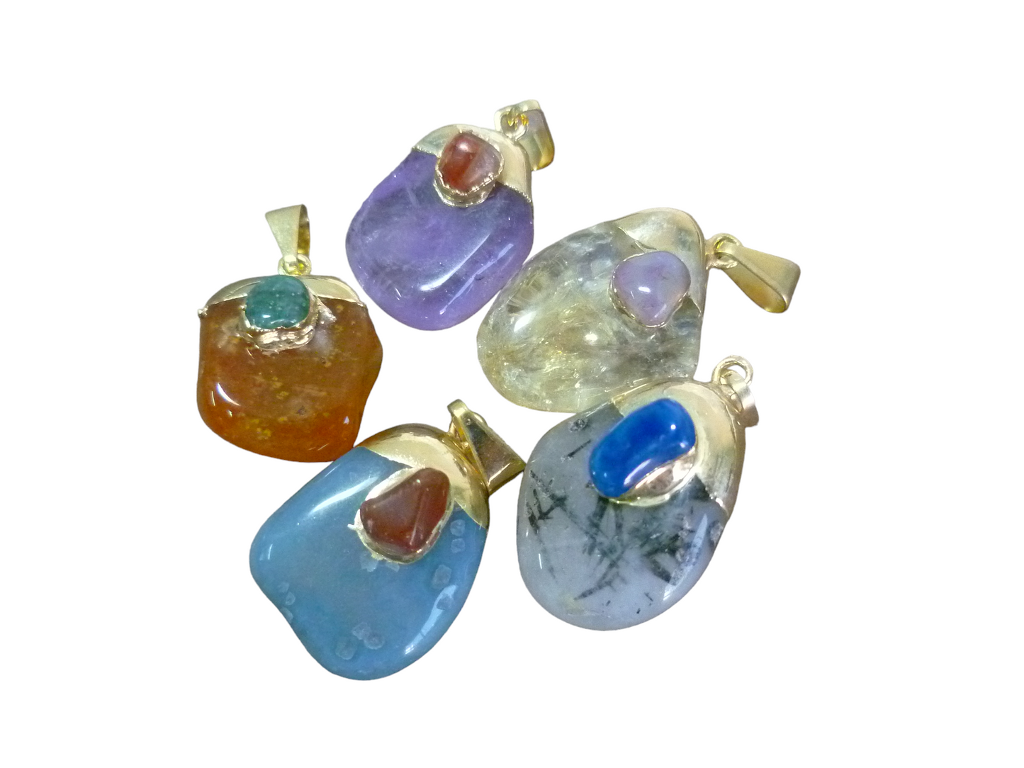 Tumbled Stones Double Pendants