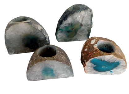 AGATE END CANDLE HOLDER - C