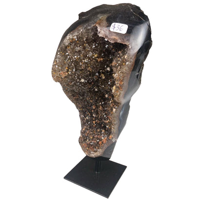 AGATE DRUZY ON STAND - Nativa Gems Brazil