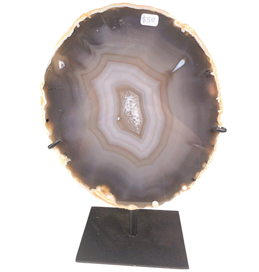 AGATE SLAB ON STAND - Nativa Gems Brazil