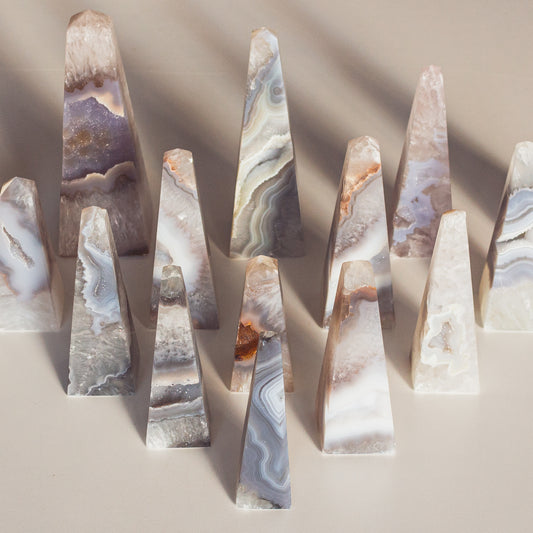 Agate Geode Druzy Obelisks – Wholesale Brazilian Crystal Decor - Nativa Gems
