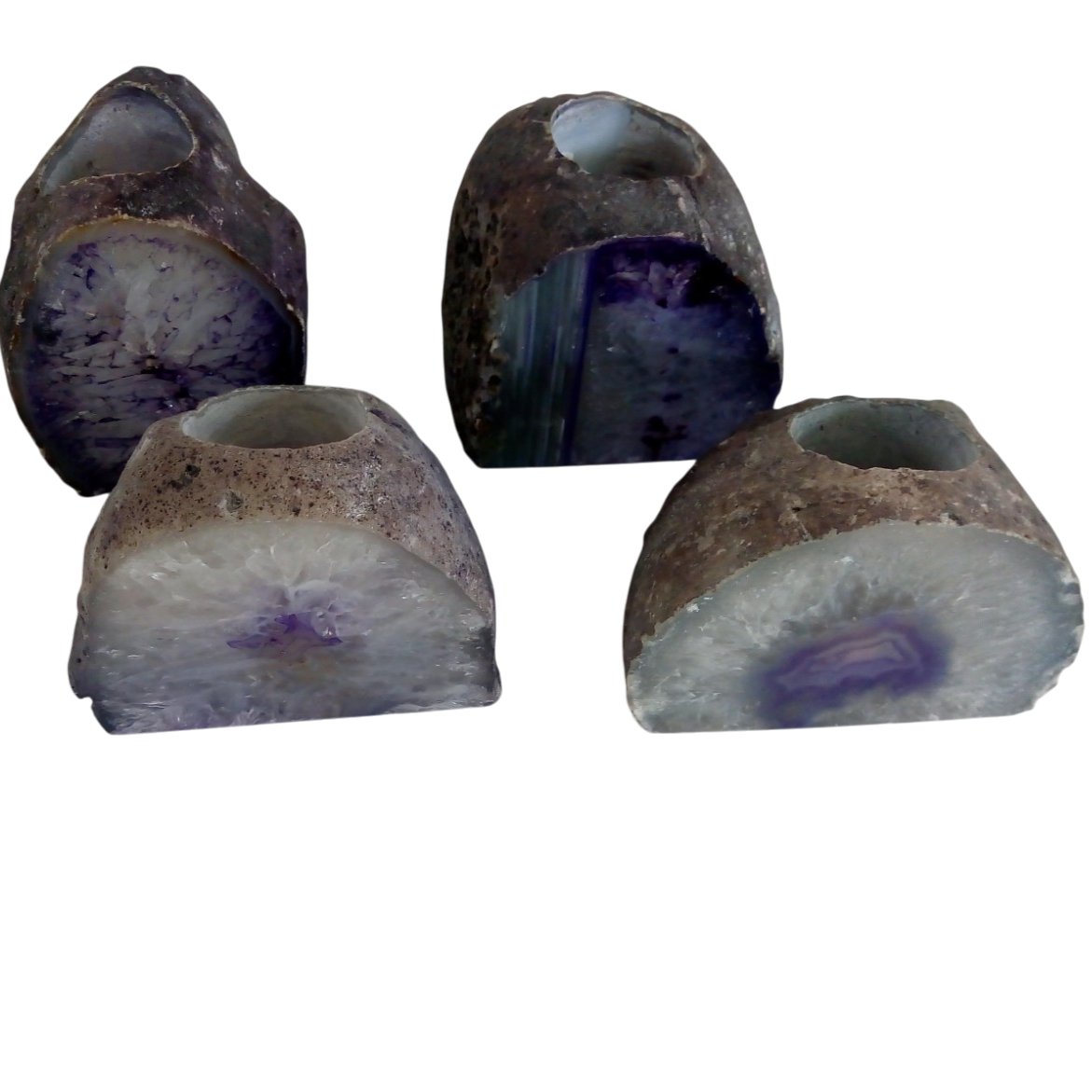 AGATE END CANDLE HOLDER - C