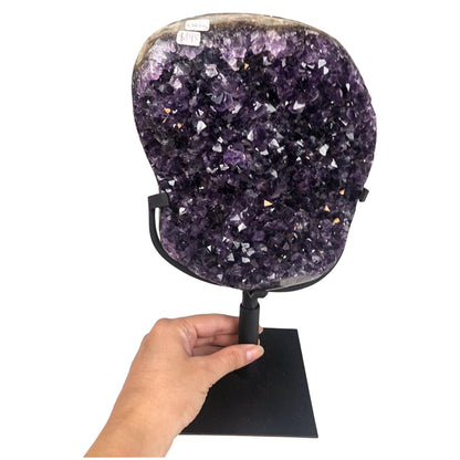 AMETHYST CLUSTER ON STAND - Nativa Gems Brazil