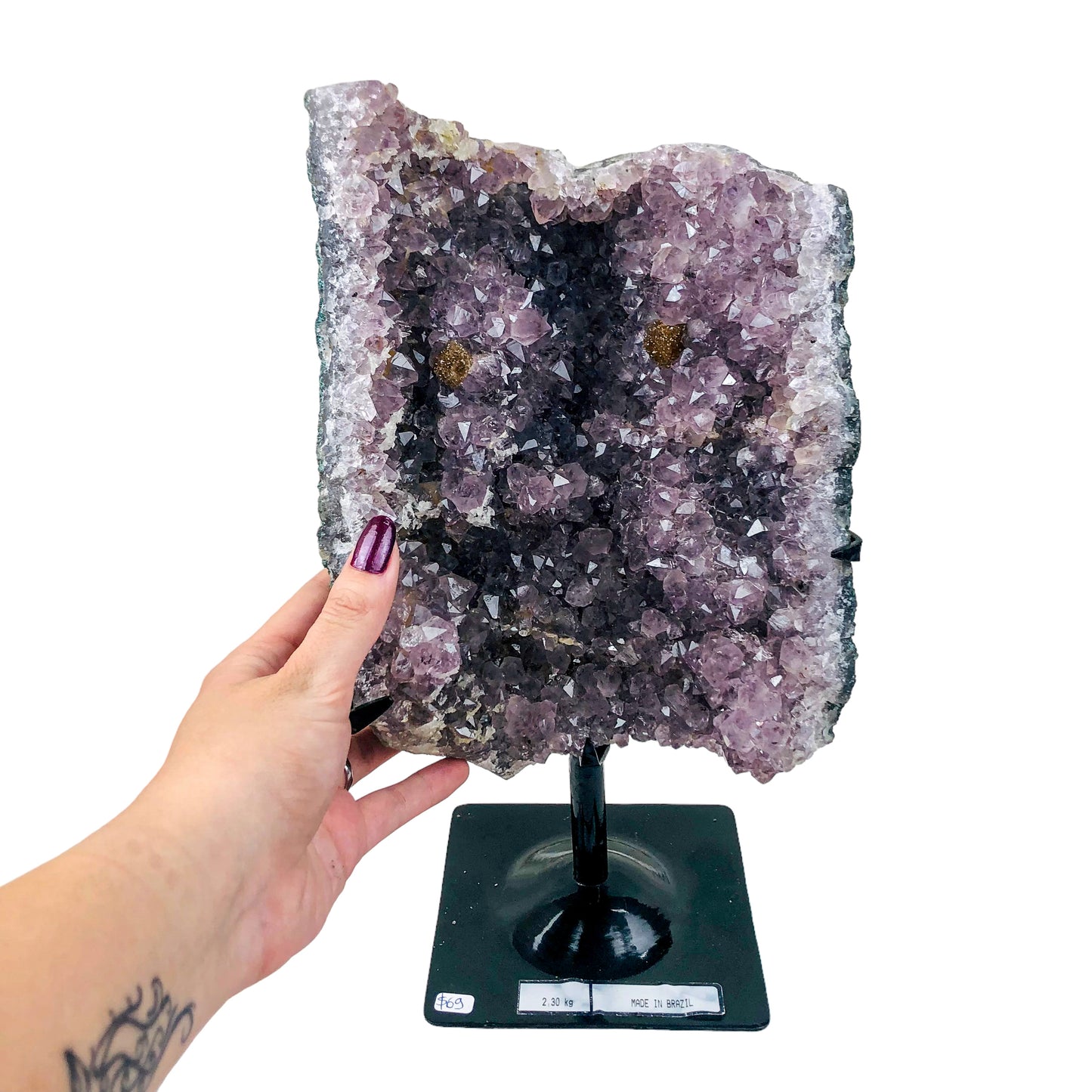 AMETHYST CLUSTER ON STAND - Nativa Gems Brazil