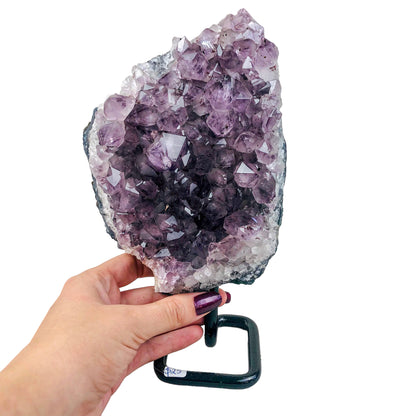 AMETHYST CLUSTER ON STAND - Nativa Gems Brazil