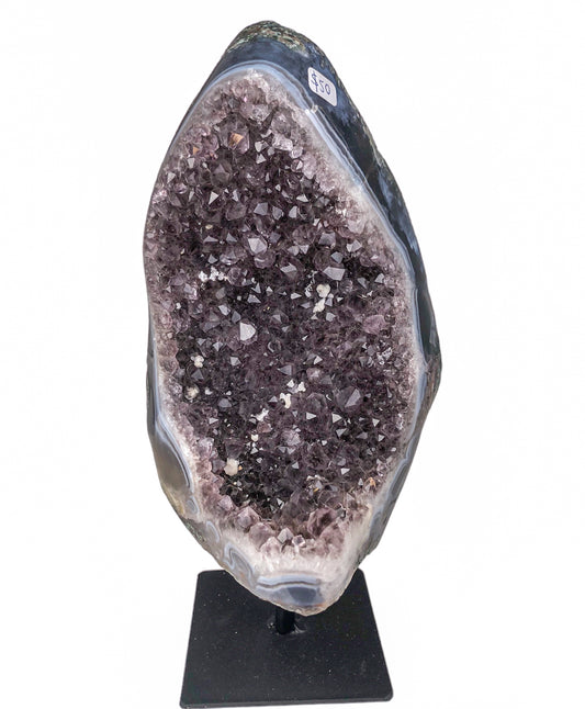 AMETHYST CLUSTER ON STAND - Nativa Gems Brazil