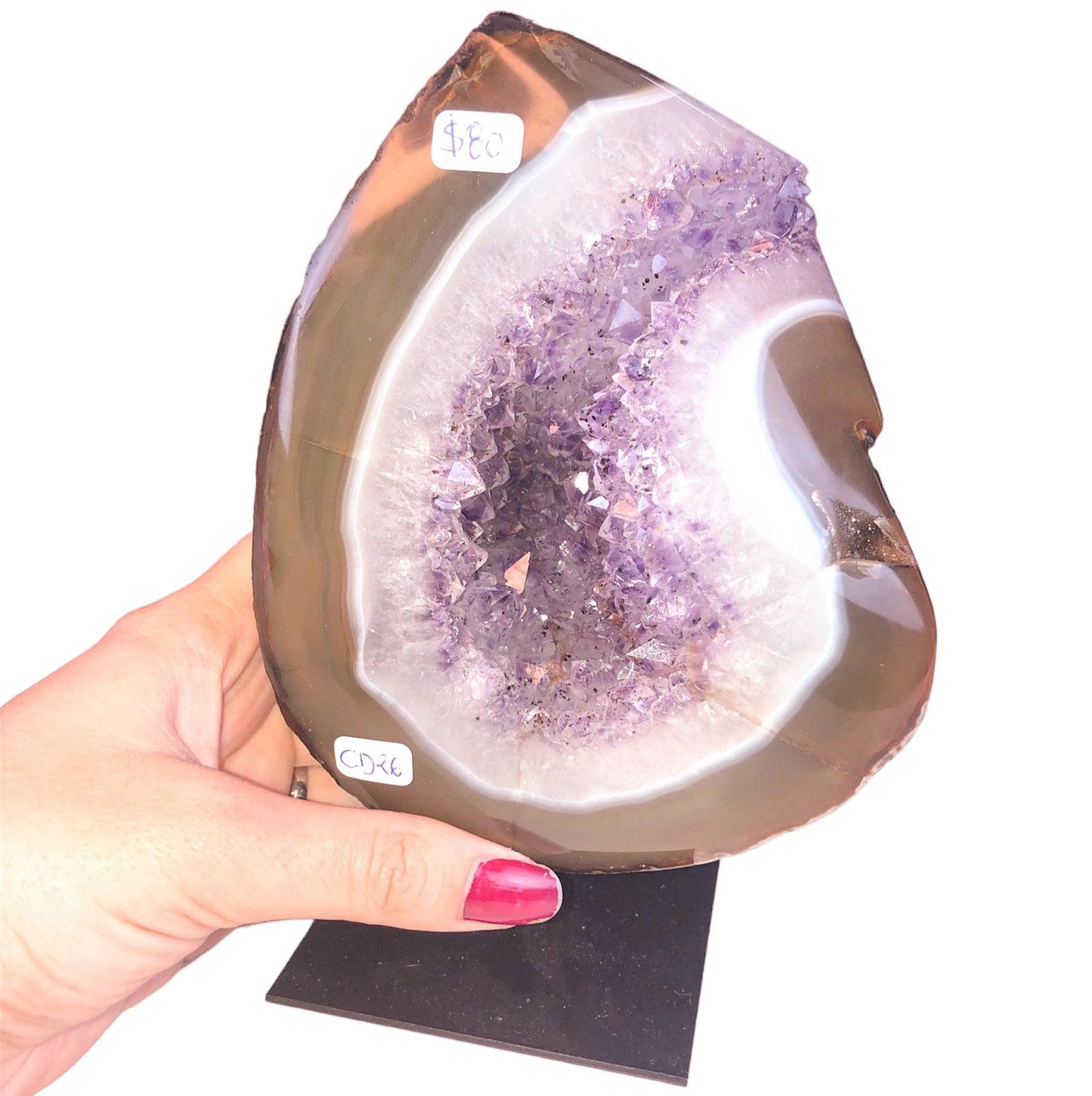 AMETHYST GEODE ON STAND - Nativa Gems Brazil