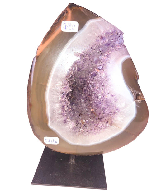 AMETHYST GEODE ON STAND - Nativa Gems Brazil