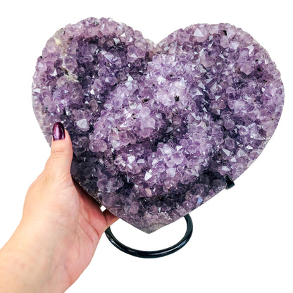 AMETHYST HEART ON STAND - Nativa Gems Brazil