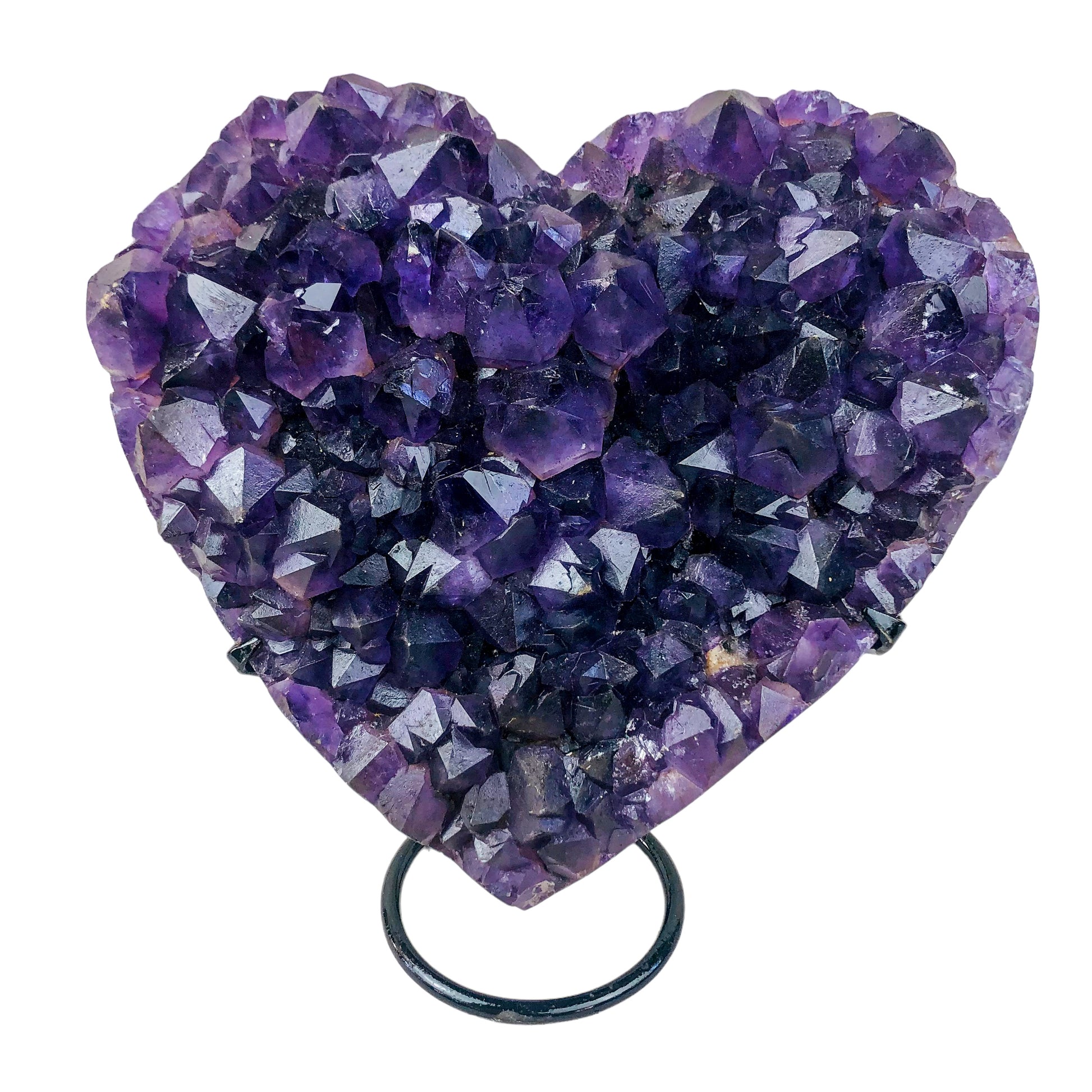 AMETHYST HEART ON STAND - Nativa Gems Brazil