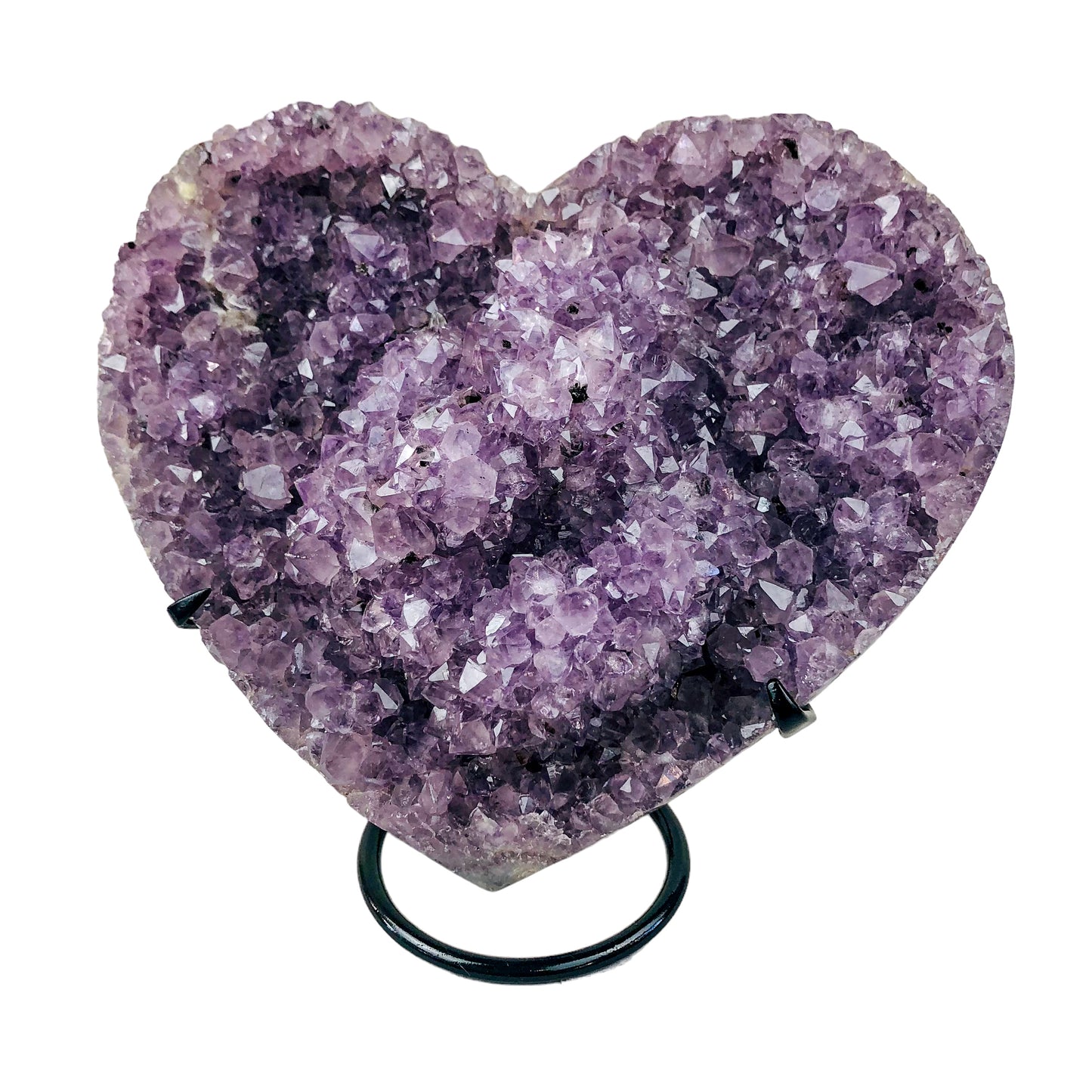 AMETHYST HEART ON STAND - Nativa Gems Brazil