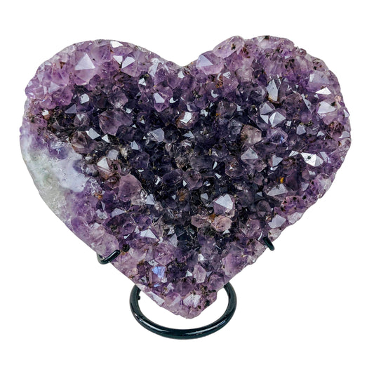 AMETHYST HEART ON STAND - Nativa Gems Brazil