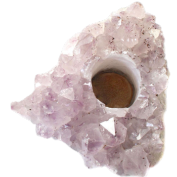 AMETHYST CLUSTER CANDLE HOLDER - C