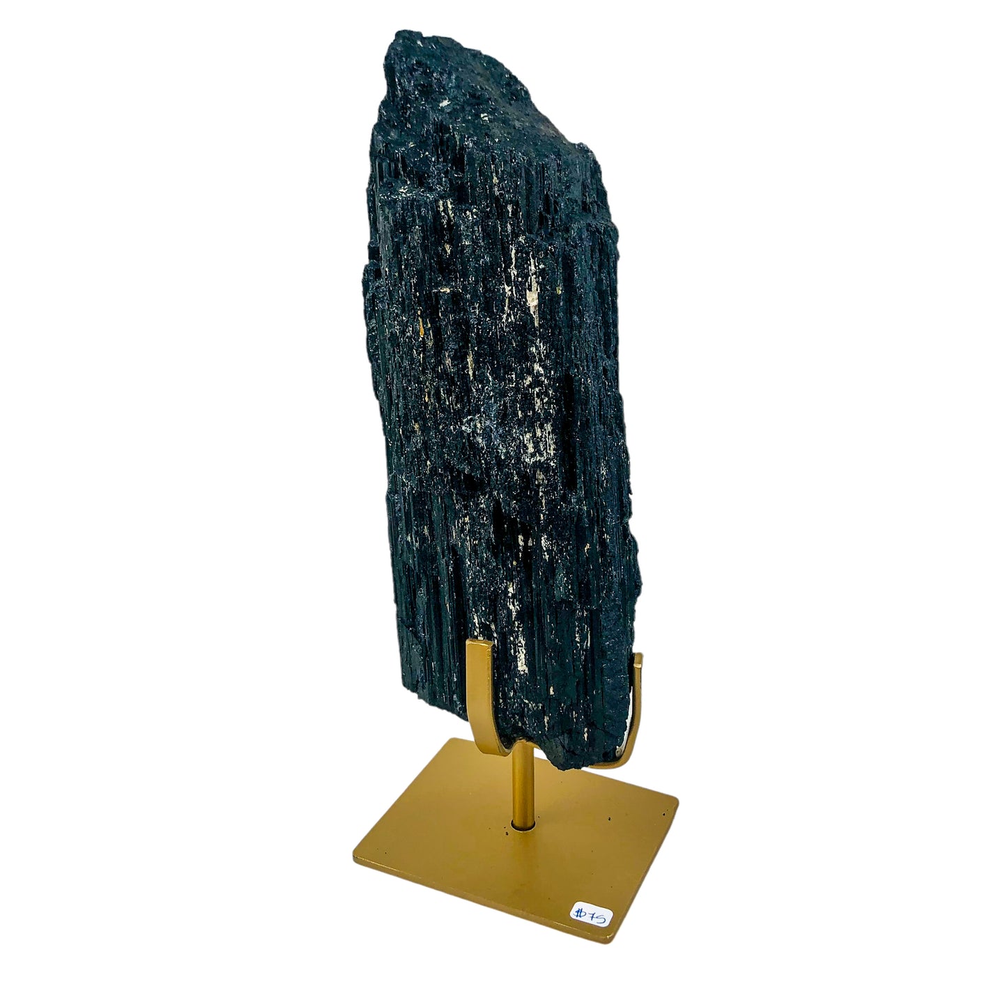 BLACK TOUMALINE ON STAND - Nativa Gems Brazil