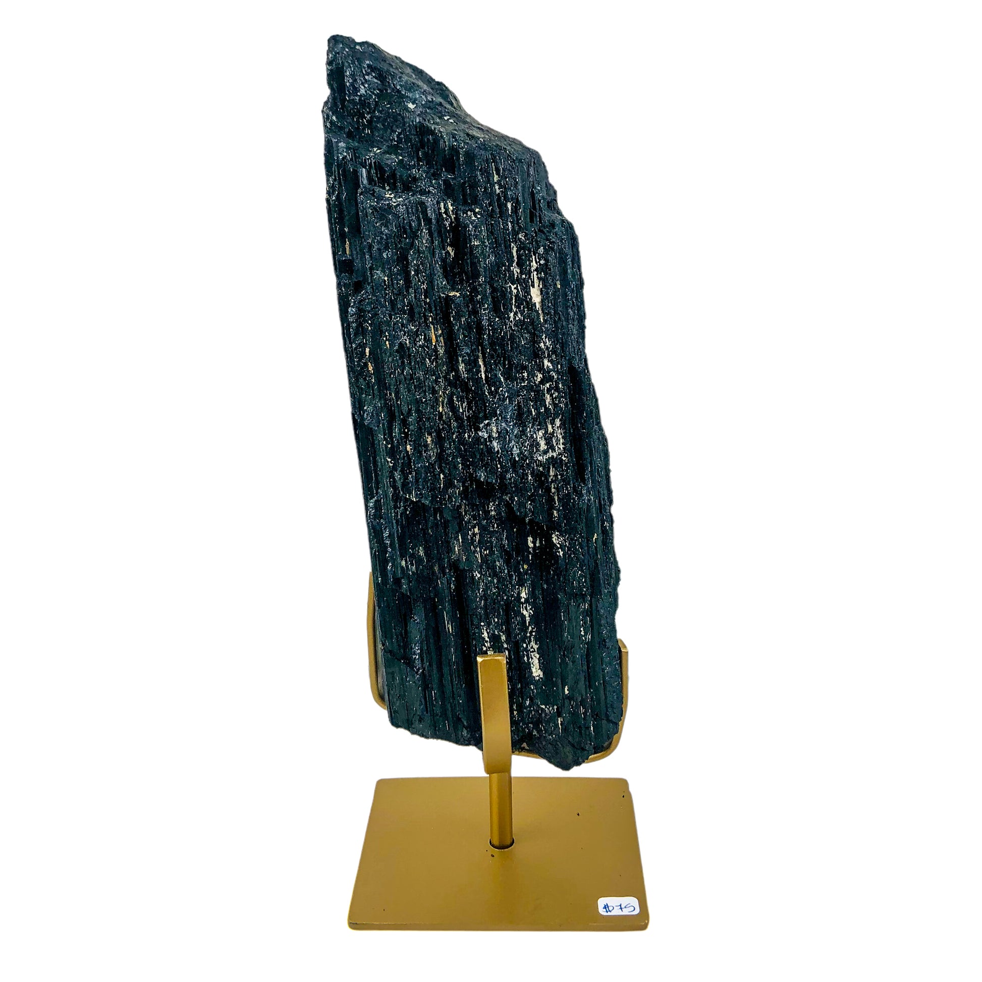 BLACK TOUMALINE ON STAND - Nativa Gems Brazil