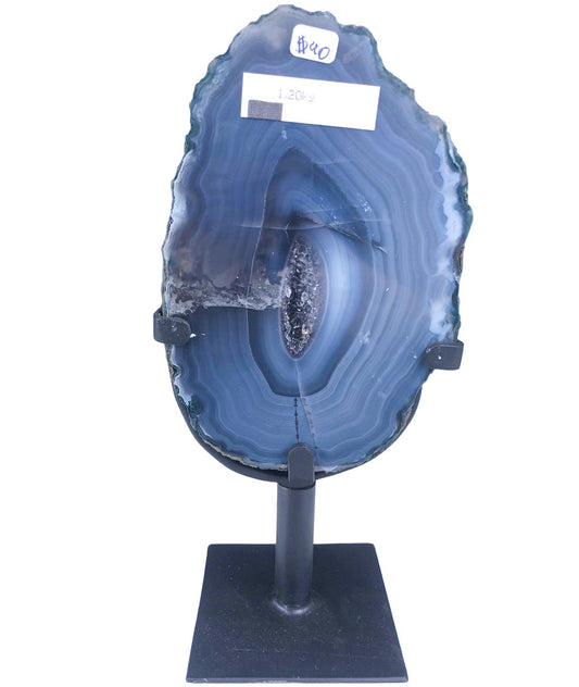 AGATE SLAB ON STAND - Nativa Gems Brazil