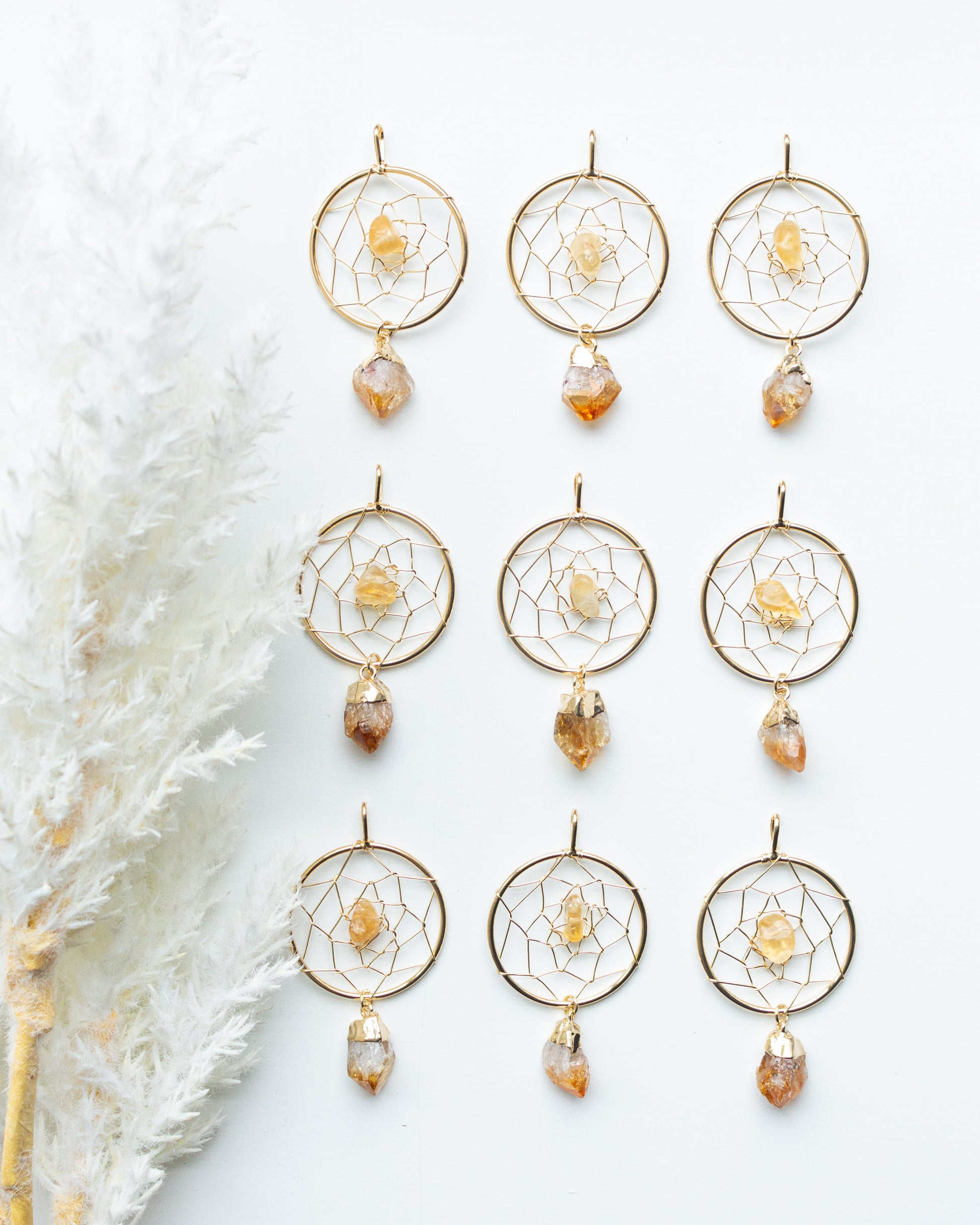 Dangle Point Dream Catcher Pendants - Nativa Gems