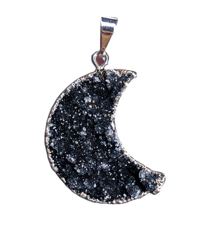 Druzy Moon Pendants - Nativa Gems Brazil