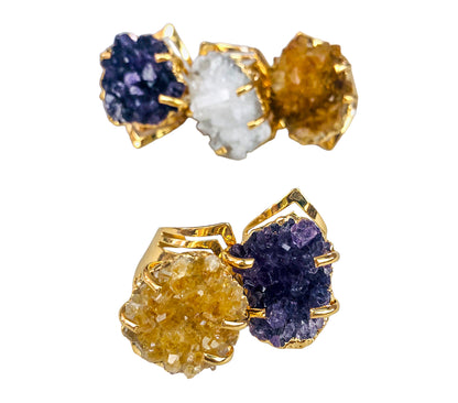 Druzy Rings - Gold Plated - Nativa Gems Brazil