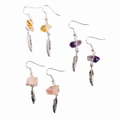 Feather Earrings - Nativa Gems Brazil