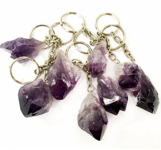 AMETHYST POINTS KEYCHAIN