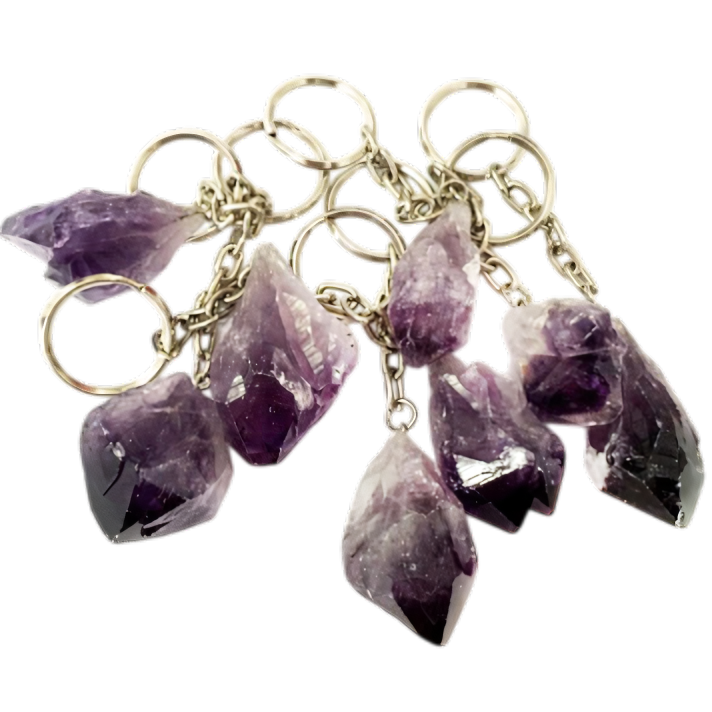 AMETHYST POINTS KEYCHAIN