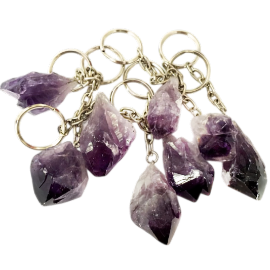 AMETHYST POINTS KEYCHAIN