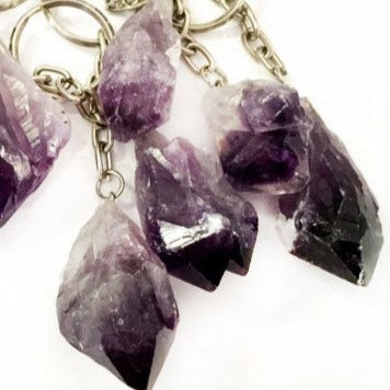 AMETHYST POINTS KEYCHAIN