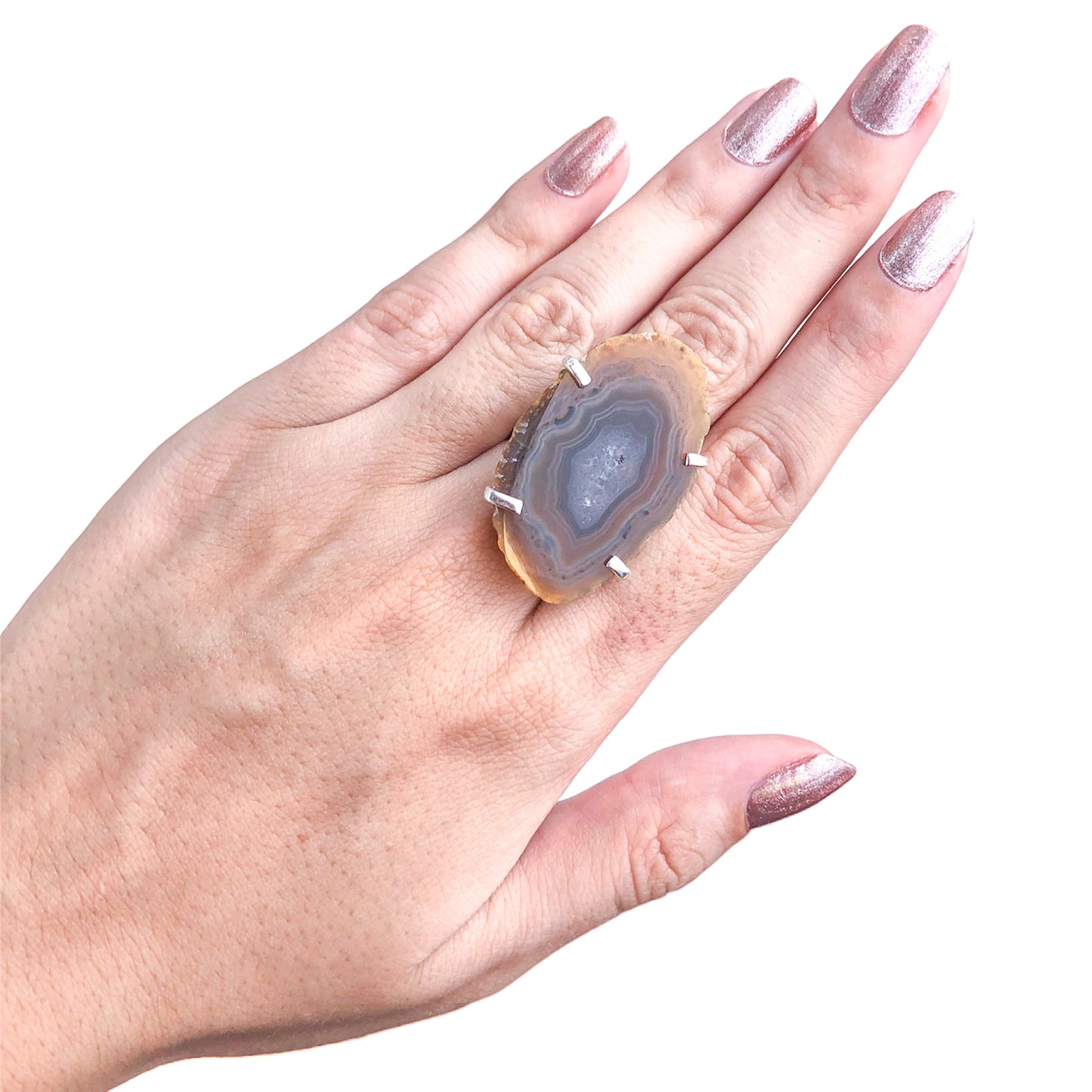 AGATE SLICE RINGS - Nativa Gems Brazil