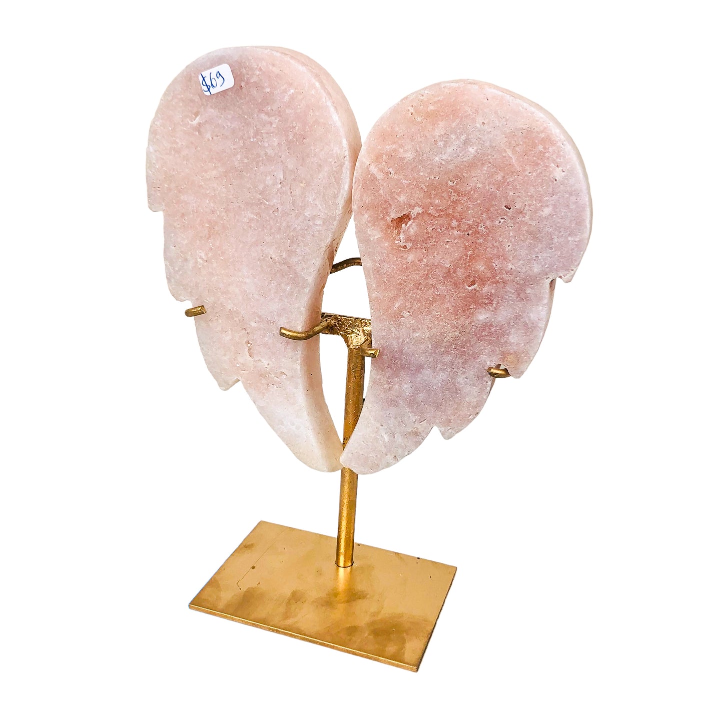 PINK AMETHYST WINGS ON STAND - Nativa Gems Brazil