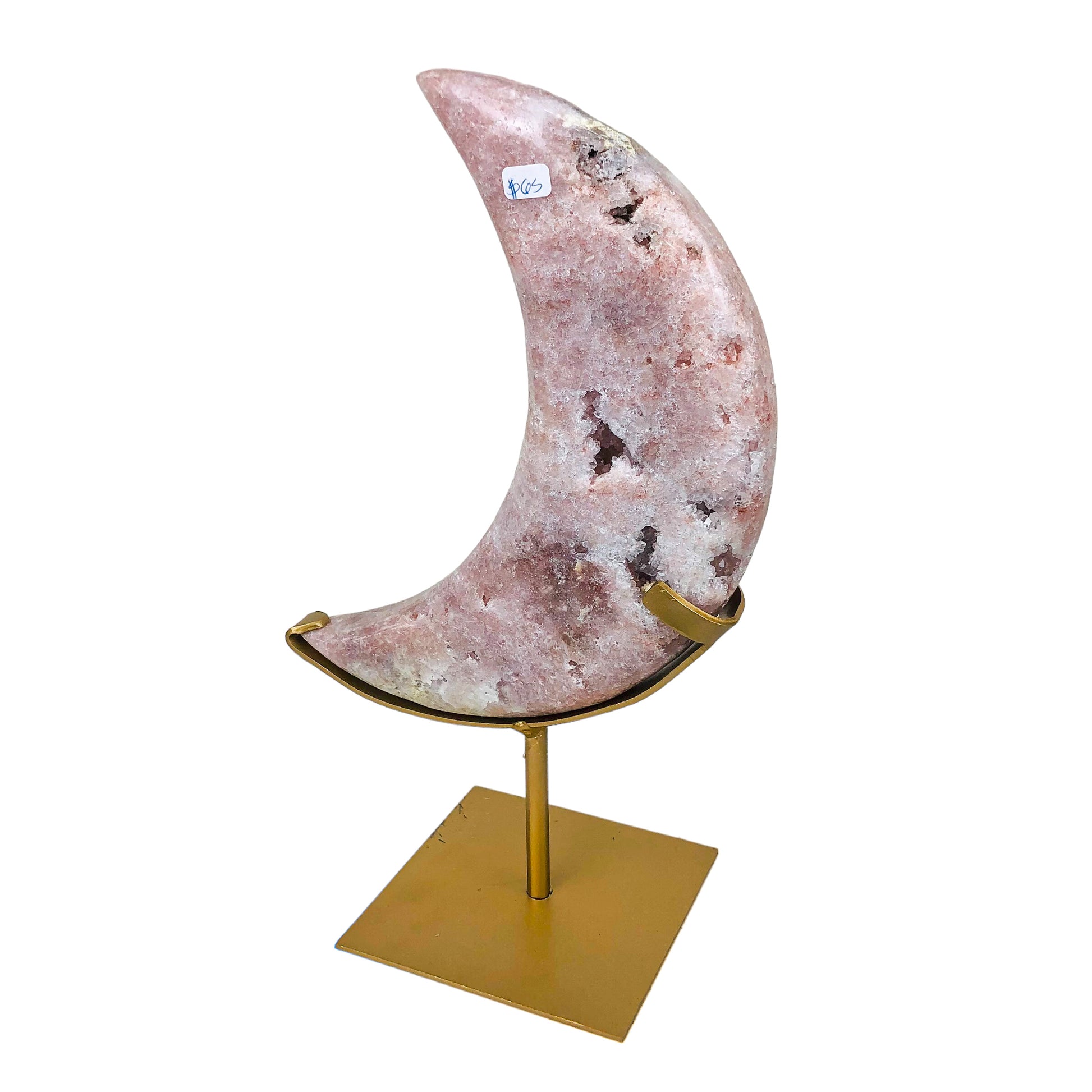 PINK AMETHYST MOON ON STAND - Nativa Gems Brazil