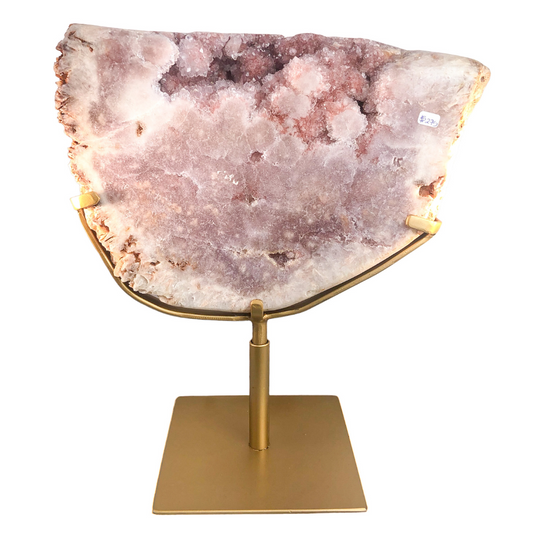 PINK AMETHYST ON STAND - Nativa Gems Brazil