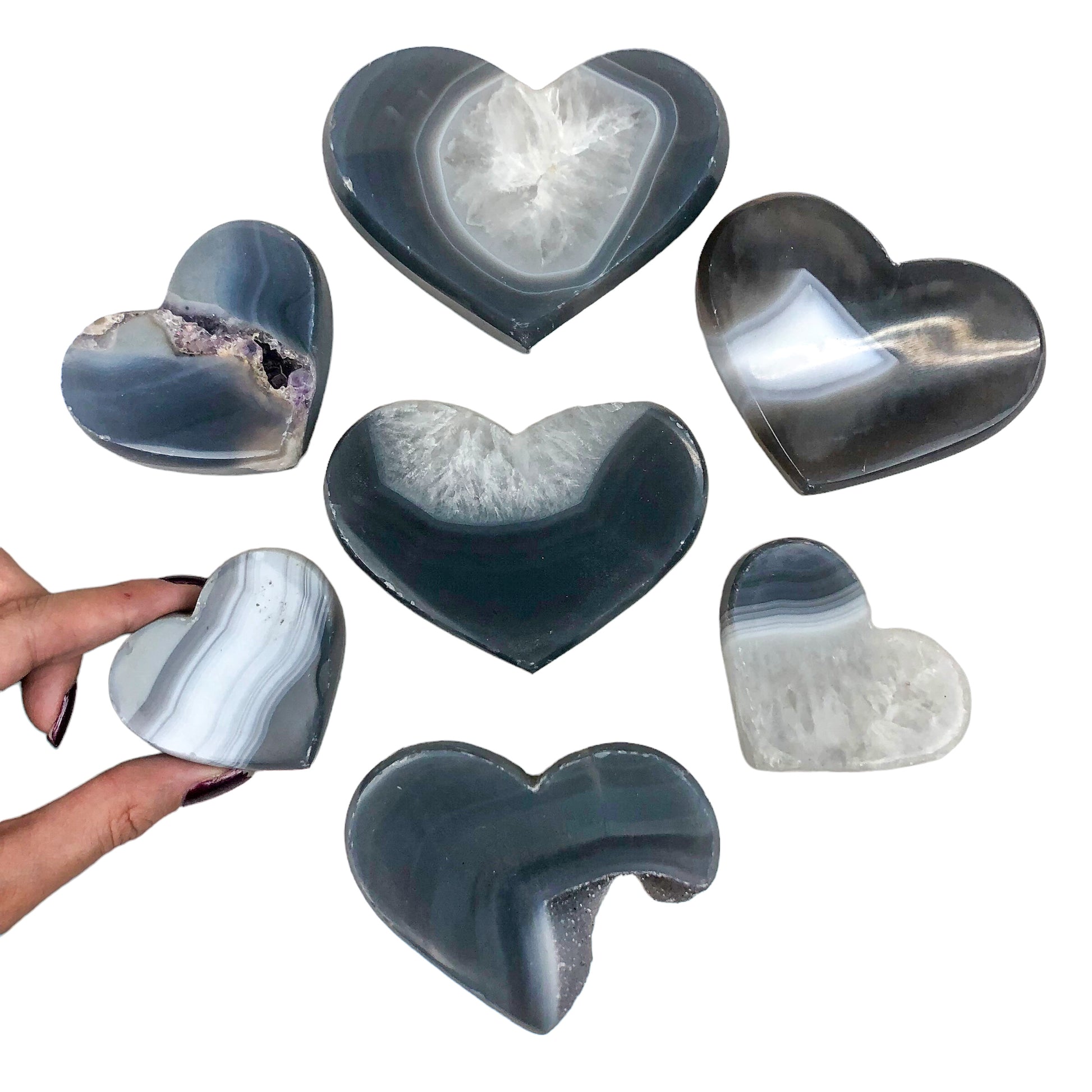 AGATE HEARTS - Nativa Gems Brazil