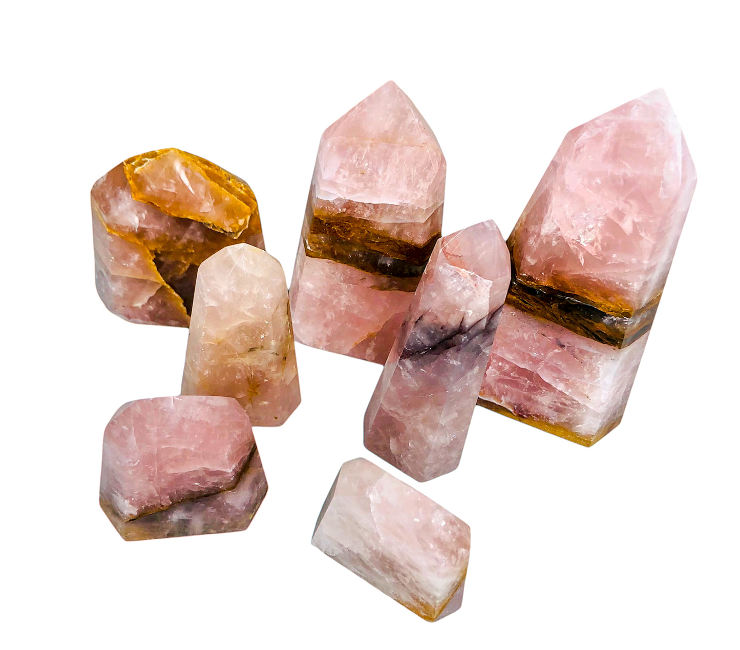 ROSE QUARTZ W/ GOLDEN HEALER - Nativa Gems Brazil