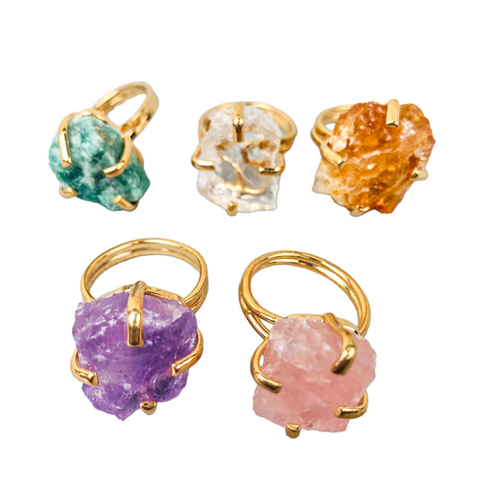 Rough Stones Rings - Nativa Gems Brazil