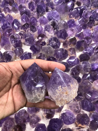 Amethyst Semi-Polished Points