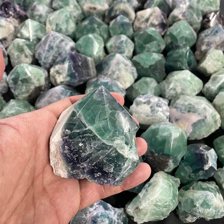 Fluorite semi-polished points