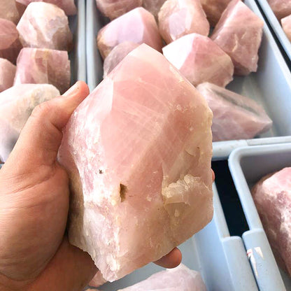 Rose Quartz Semi-Polished Points