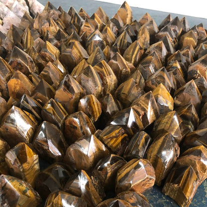 Tiger Eye semi-polished points